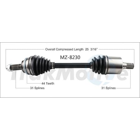 Surtrack Axle Cv Axle Shaft, Mz-8230 MZ-8230